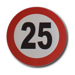 25 km/h speed limit sticker